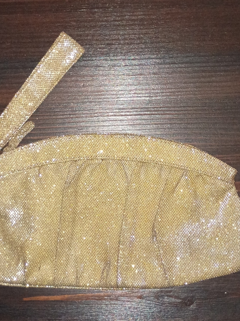 Gold Glitter Wristlet Clutch